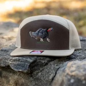 Tan/Brown Embroidered Turkey Cap