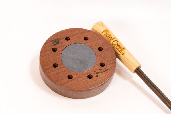 Joe Drake Signature Pot Call-Stoned Aluminum/Slate on back - Image 2