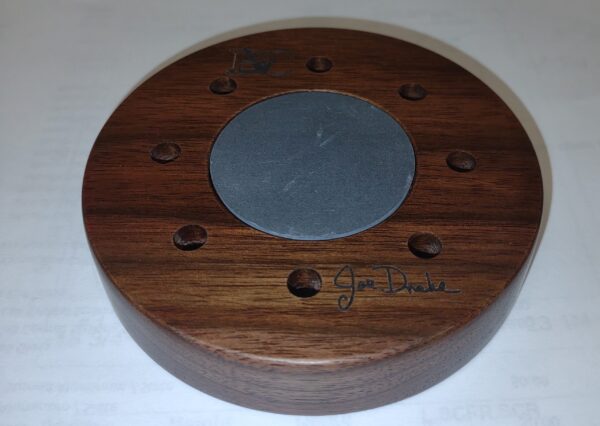 Joe Drake Signature Pot Call-Stoned Aluminum/Slate on back - Image 3