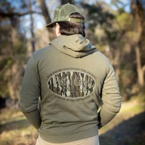 Military Green Oval Hoodie - Back